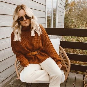 Ribbed Turtleneck Sweater